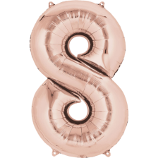 Large Number 8 Rose Gold